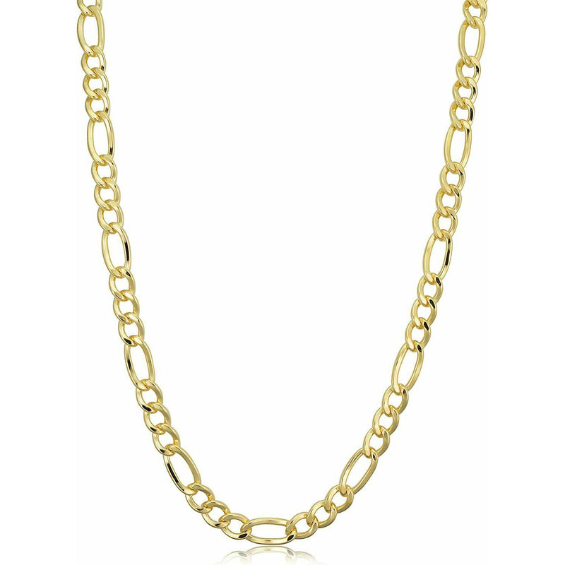 14K Solid Yellow Gold Thick Figaro Chain Necklace Necklaces - DailySale