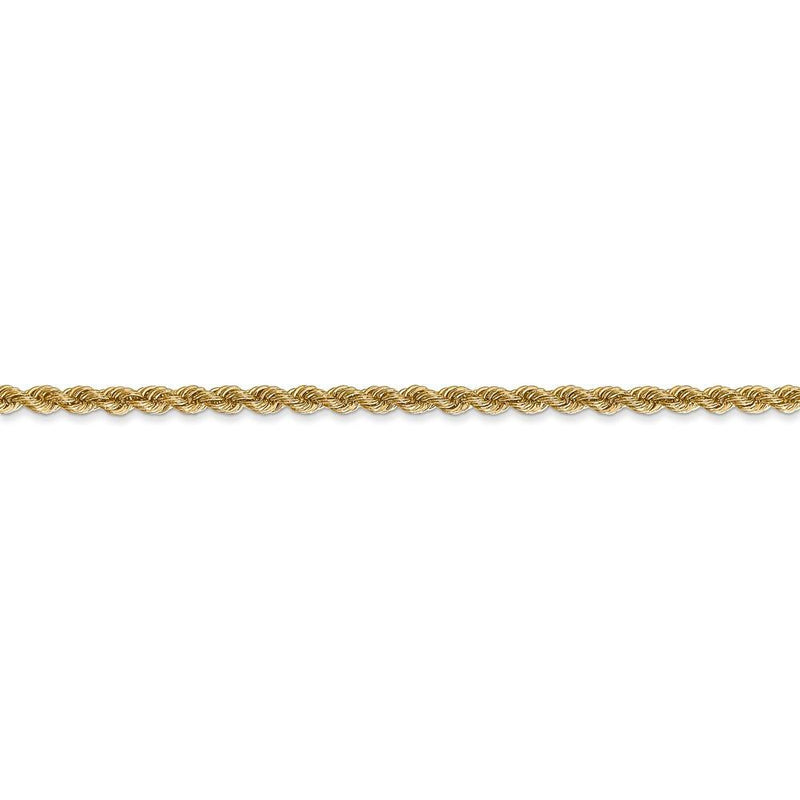 14K Yellow Gold 2.50 MM Rope Chain Diamond-Cut Necklaces - DailySale
