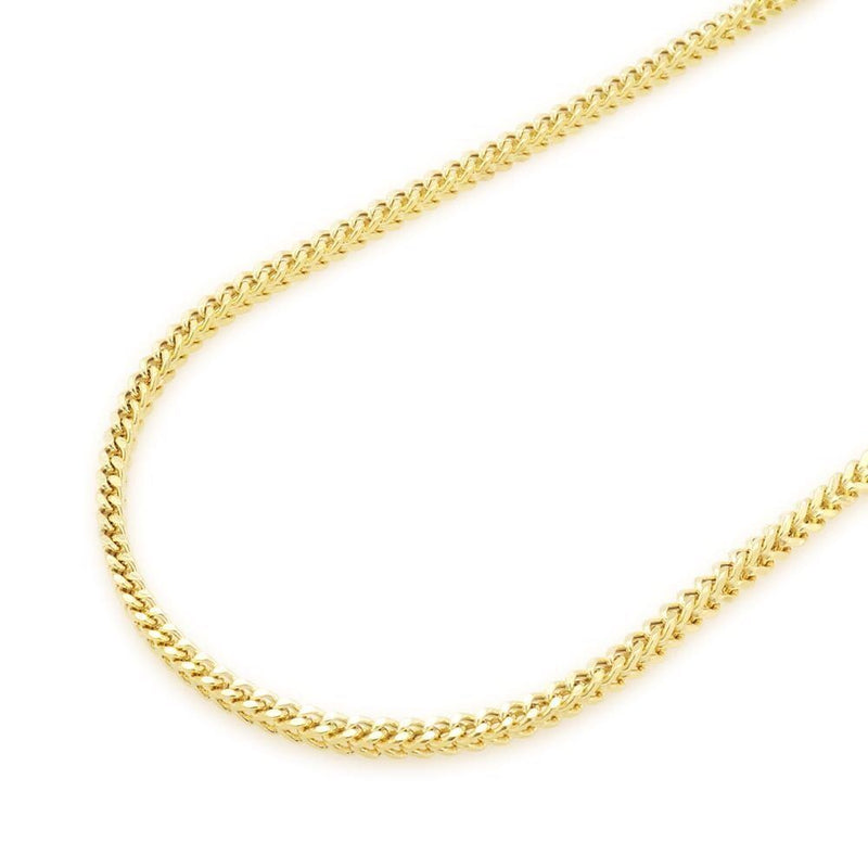 14K Yellow Gold 2mm Franco Chain Necklace Necklaces 16" - DailySale