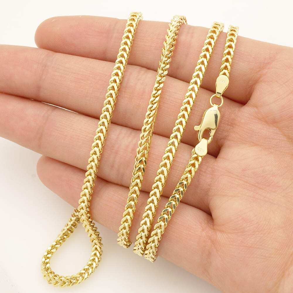 14K Yellow Gold 2mm Franco Chain Necklace Necklaces - DailySale