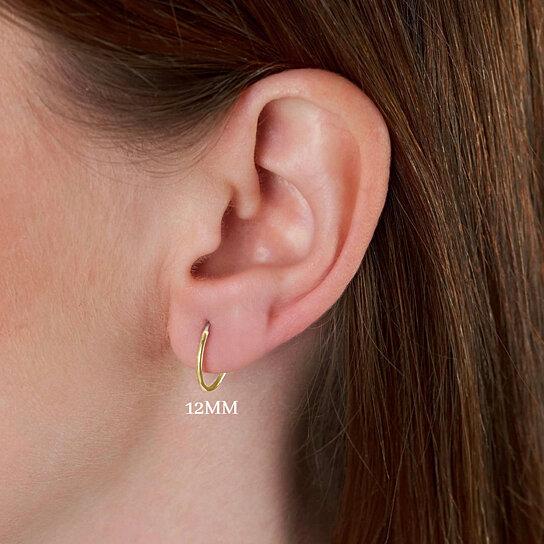 14K Yellow Gold Endless Hoop Earrings Earrings - DailySale