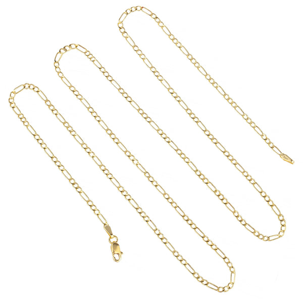 14k Yellow Gold Figaro Chain Necklaces 16" - DailySale