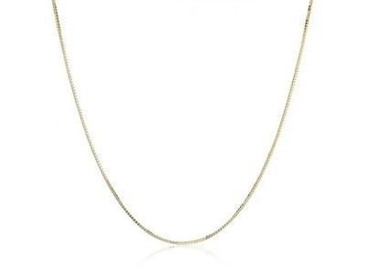 14K Yellow Gold High Polish Classic Box Link Chain Necklace Jewelry 16" - DailySale