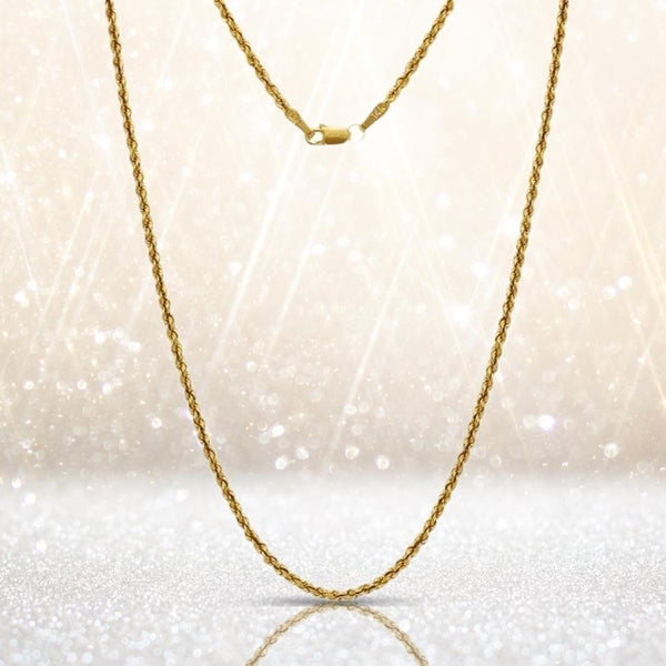 14K Yellow Gold Solid Rope Chain Necklaces - DailySale