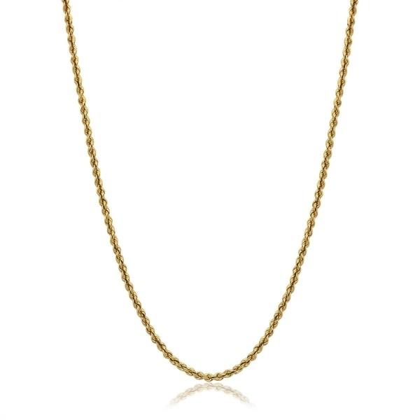 14K Yellow Gold Solid Rope Chain Necklaces - DailySale