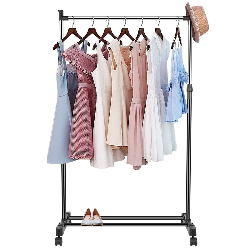 Clothes Drying Rack Rolling Collapsible Laundry Dryer Hanger Stand Rail