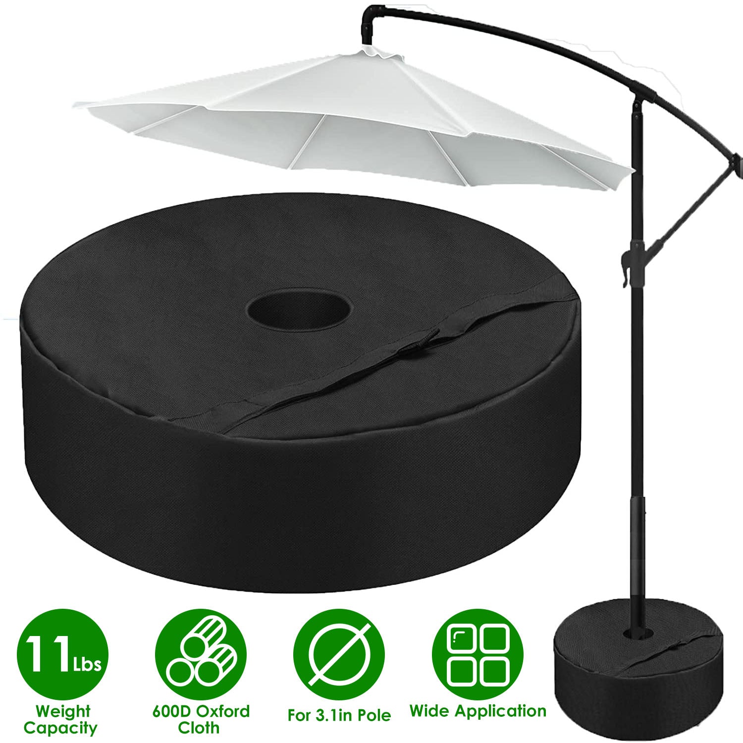 15” Patio Umbrella Base Weight Bag Sports & Outdoors - DailySale