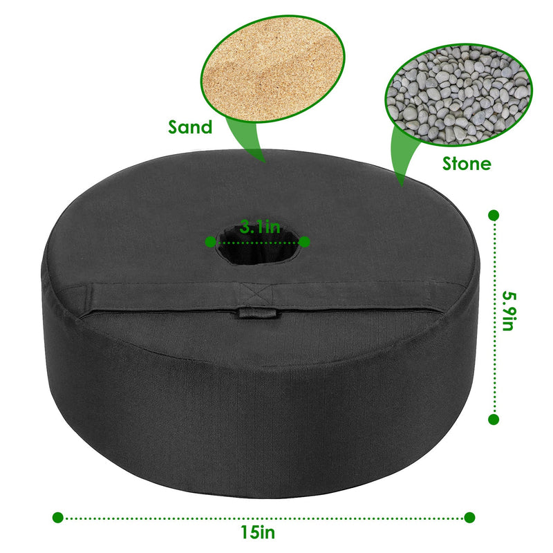 15” Patio Umbrella Base Weight Bag Sports & Outdoors - DailySale