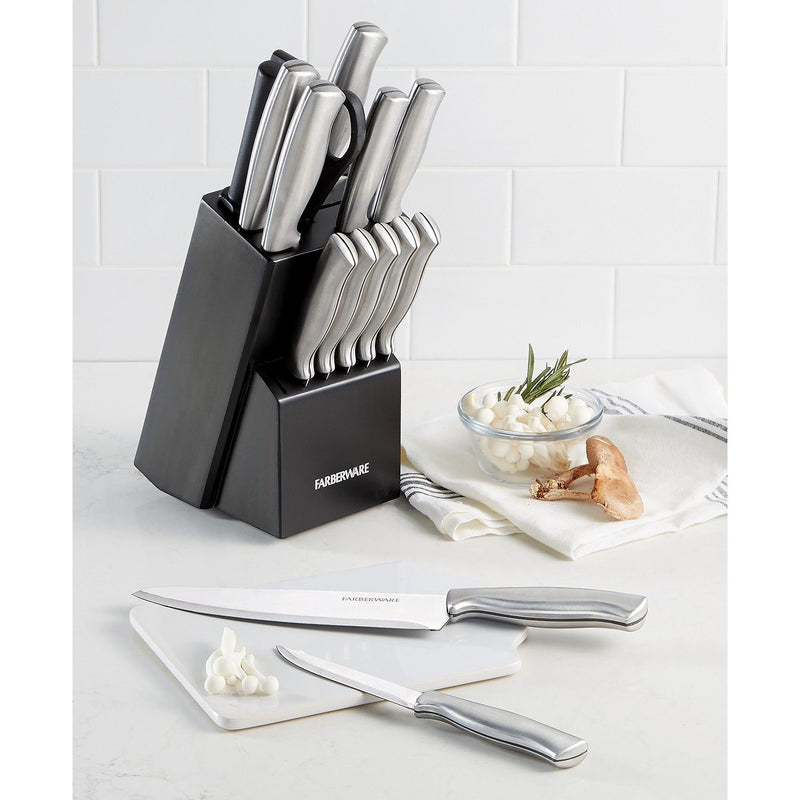 15-Piece Set: FarberWare Kitchen Knife & Shears Cutlery Set Kitchen & Dining - DailySale
