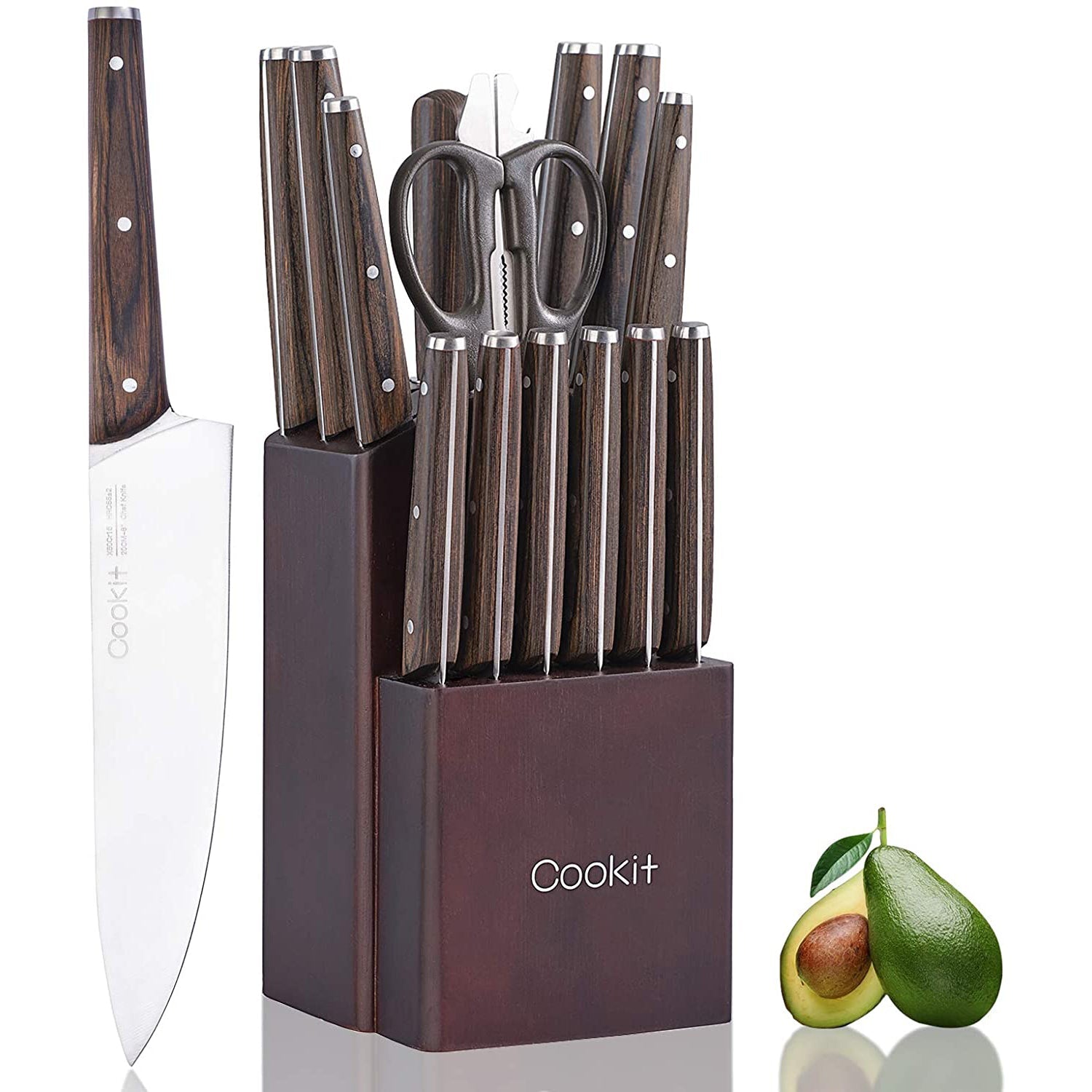 15-Piece: Stainless Steel Kitchen Knife Set Kitchen Tools & Gadgets - DailySale