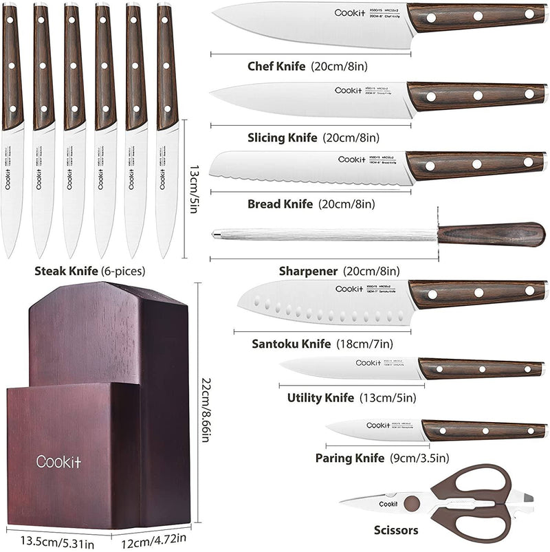15-Piece: Stainless Steel Kitchen Knife Set Kitchen Tools & Gadgets - DailySale