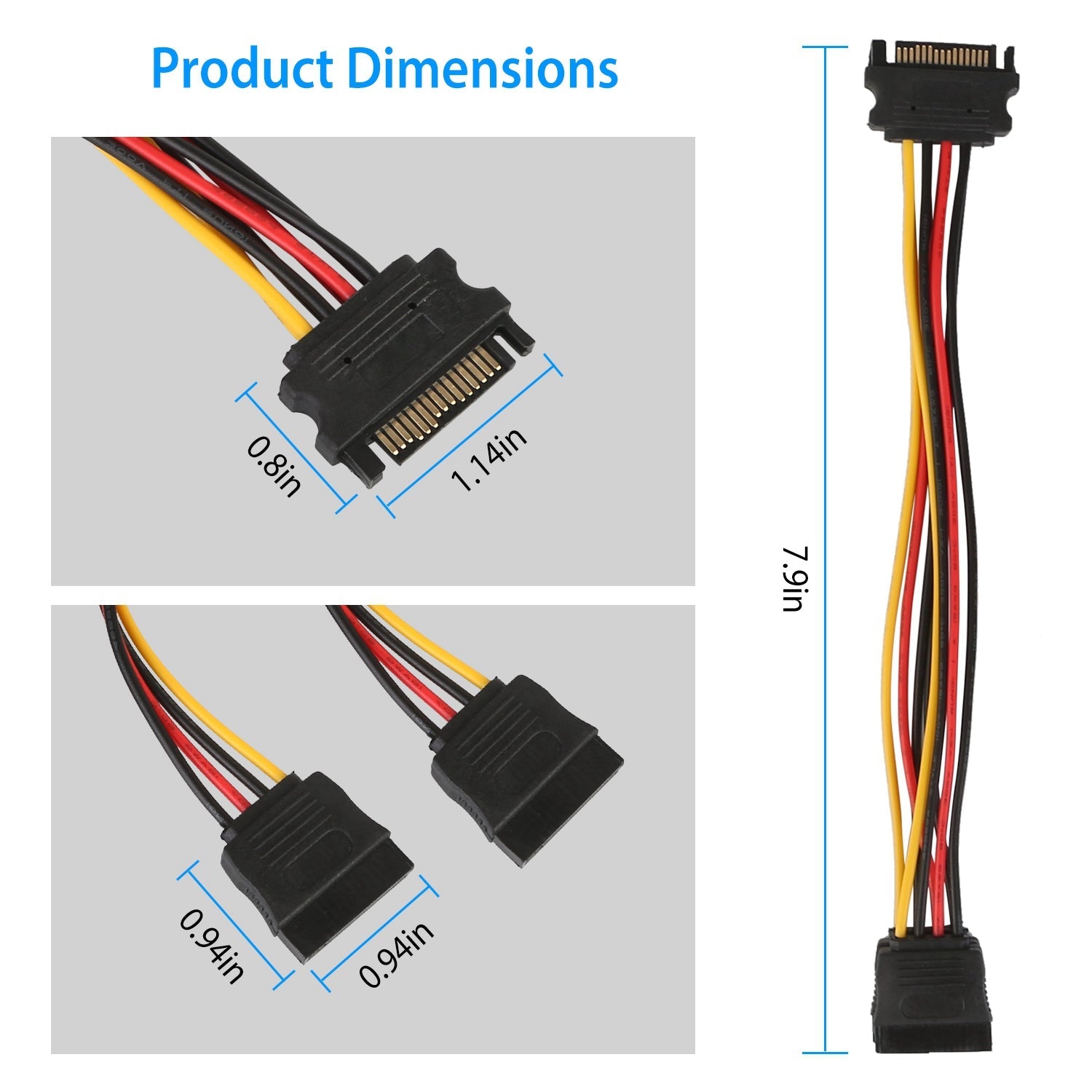 15 Pin Y Splitter Cable Adapter TV & Video - DailySale