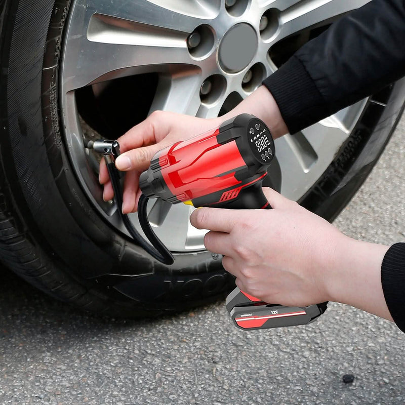 150 PSI 12V Portable Cordless Tire Pump 6000mAh Rechargeable with LED Light Automotive - DailySale