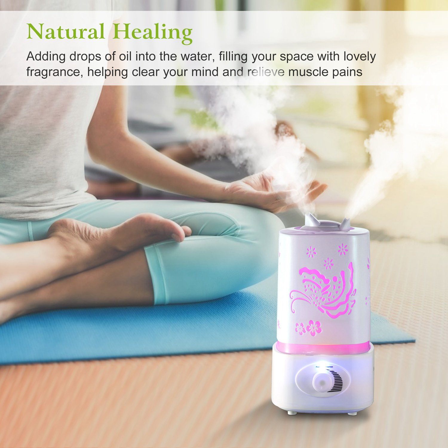 1500ml Ultrasonic Aroma Essential Oil Diffuser Wellness - DailySale