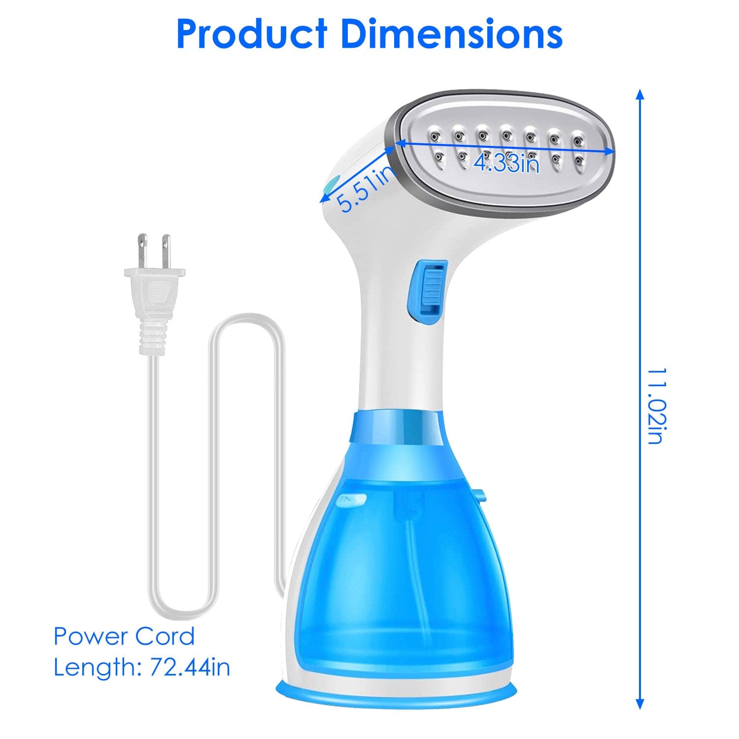 1500W Portable Handheld Clothes Steamer with 2 Brush Household Appliances - DailySale