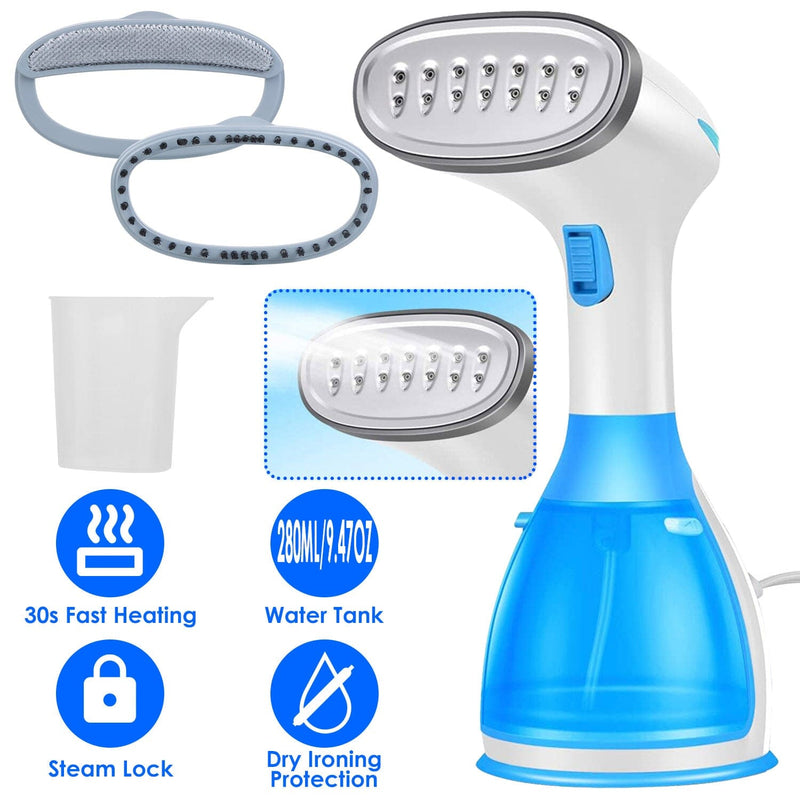 1500W Portable Handheld Clothes Steamer with 2 Brush Household Appliances - DailySale