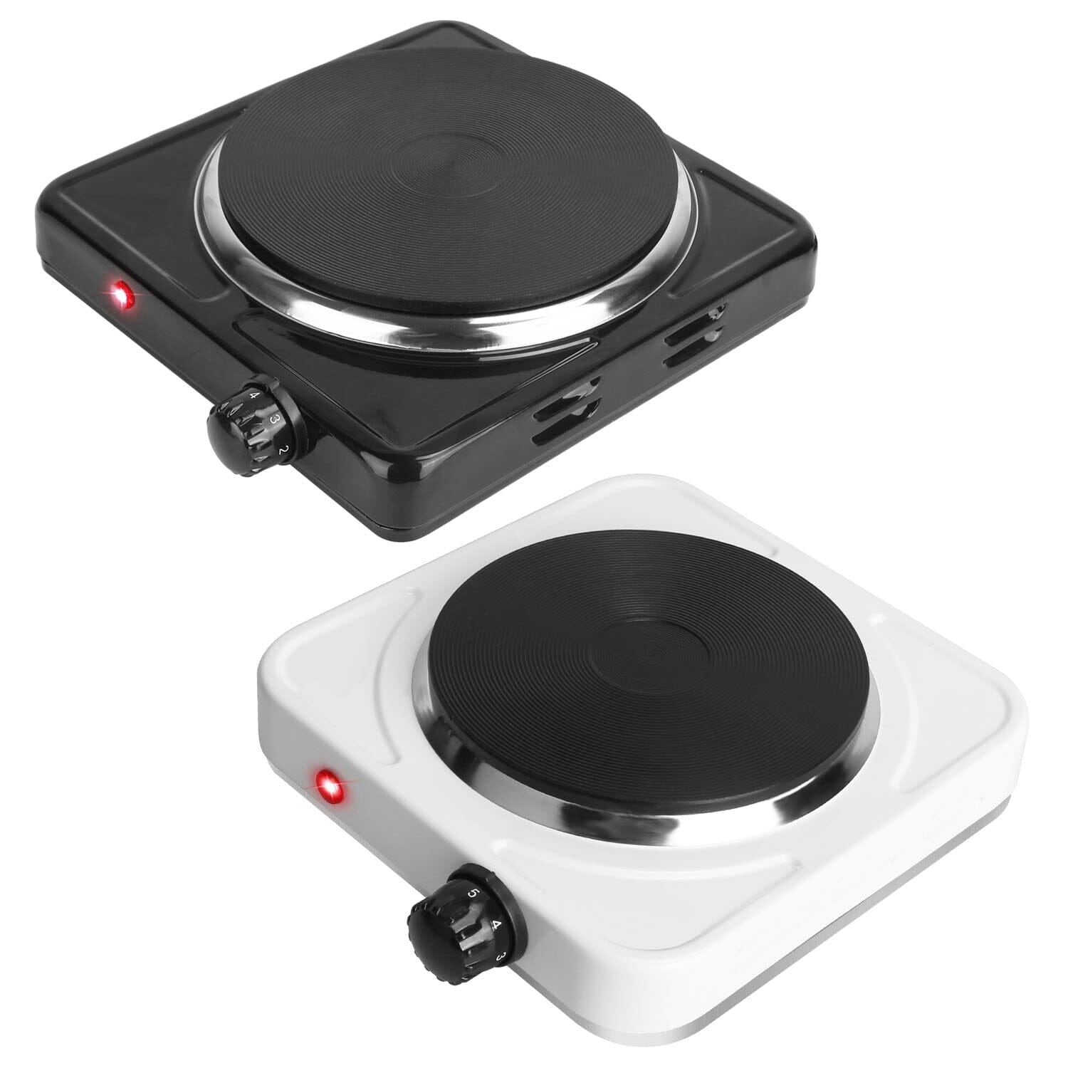 1500W Portable Heating Hot Plate Stove Countertop with Non Slip Rubber Kitchen Appliances - DailySale