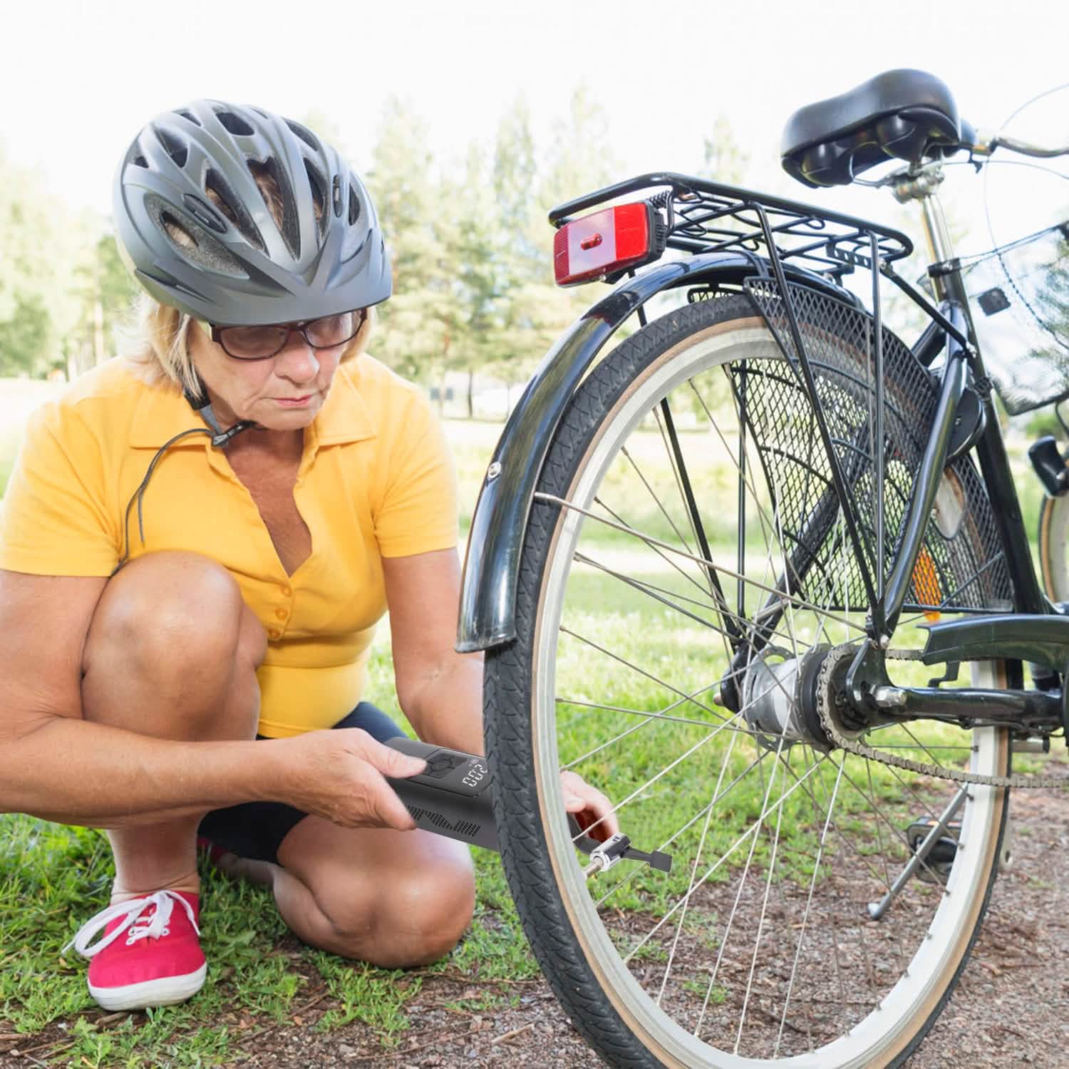 150PSI Cordless Car Tire Pump 6000mAh Rechargeable Tire Inflator Automotive - DailySale