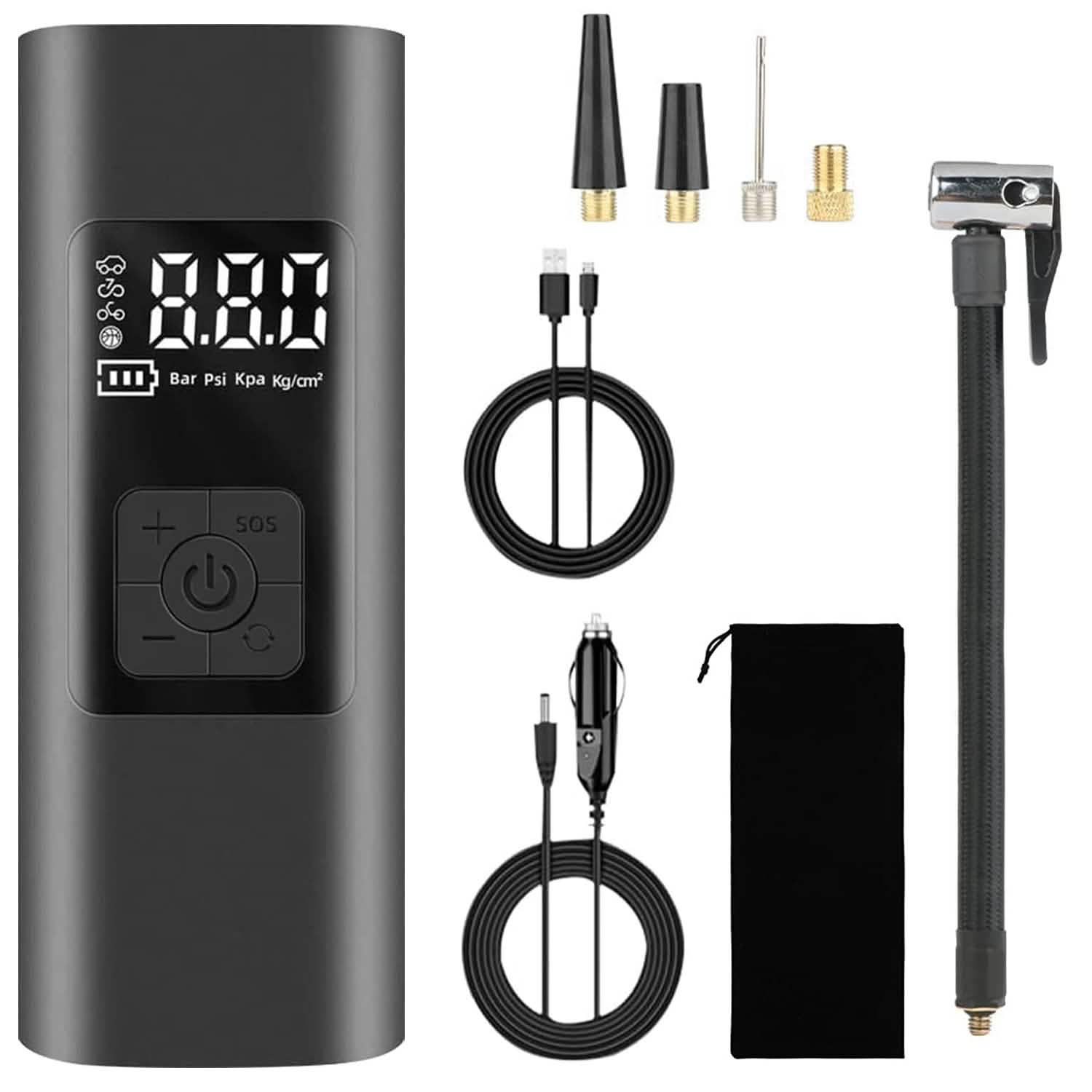 150PSI Cordless Car Tire Pump 6000mAh Rechargeable Tire Inflator Automotive - DailySale