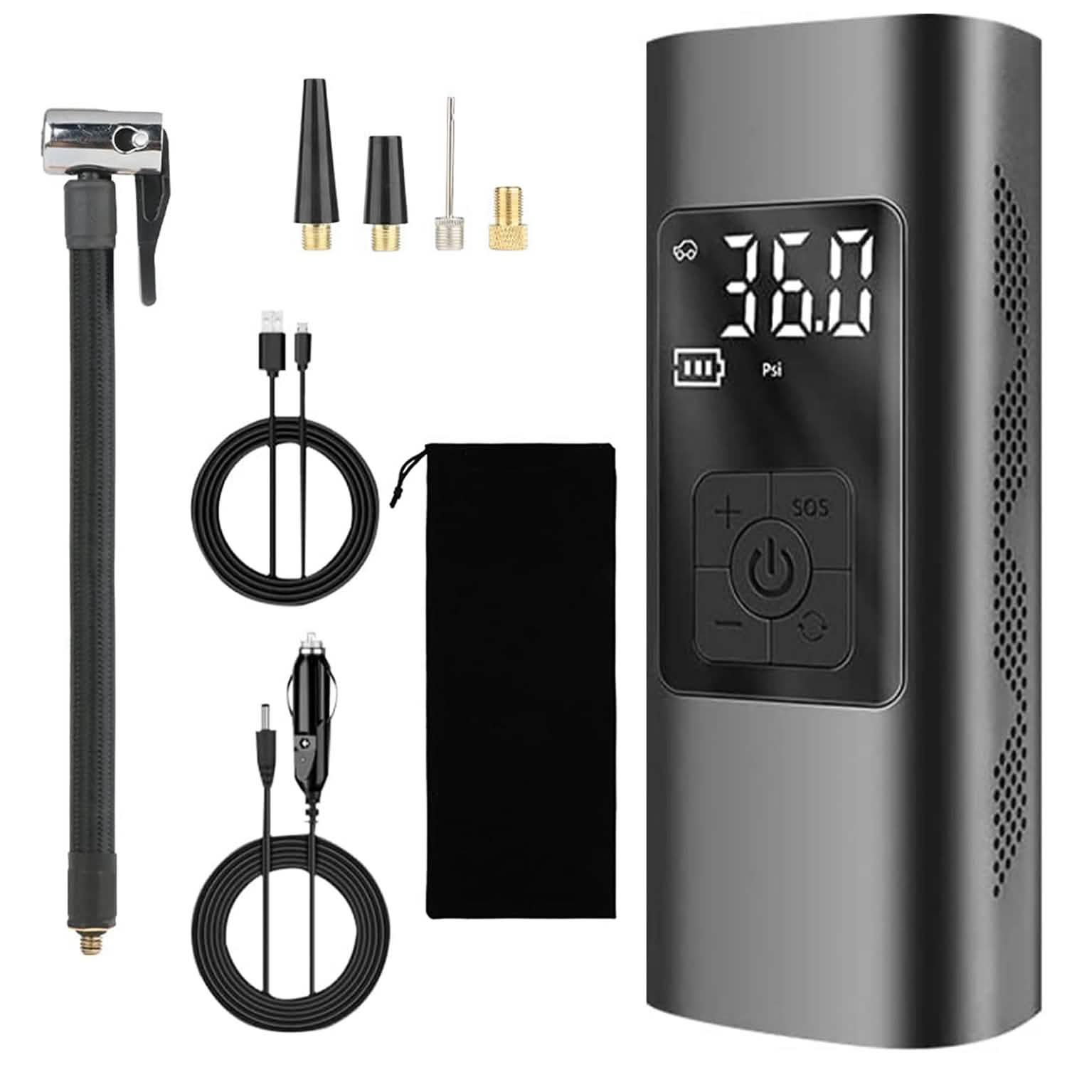 150PSI Cordless Car Tire Pump 6000mAh Rechargeable Tire Inflator Automotive - DailySale