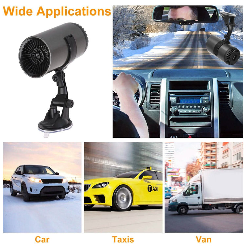 150W Portable Car Heater 2-in-1 Heating Cooling Fan Rotatable Demister Defroster Automotive - DailySale