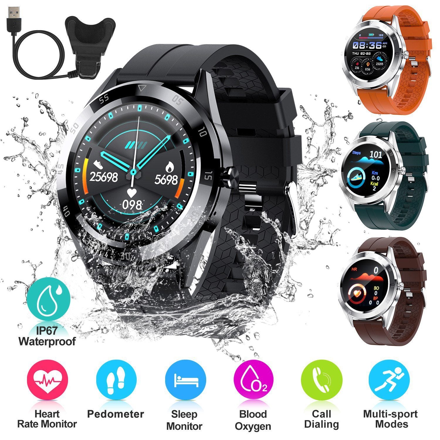 1.54" Wireless Fitness Tracker Fitness - DailySale