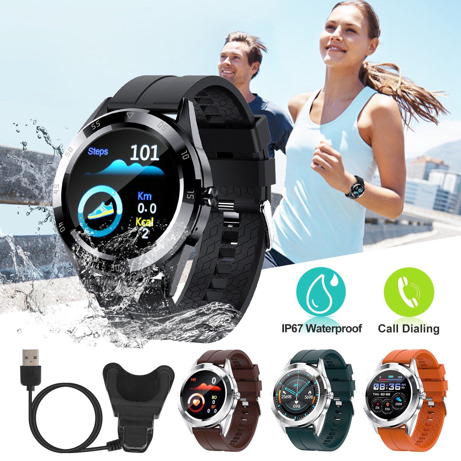 1.54" Wireless Fitness Tracker Fitness - DailySale