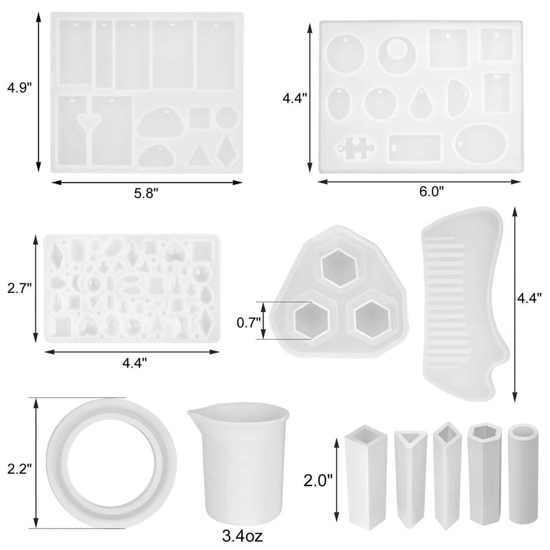 155-Piece: DIY Silicone Casting Molds Tool Jewelry Making Mould Set Everything Else - DailySale