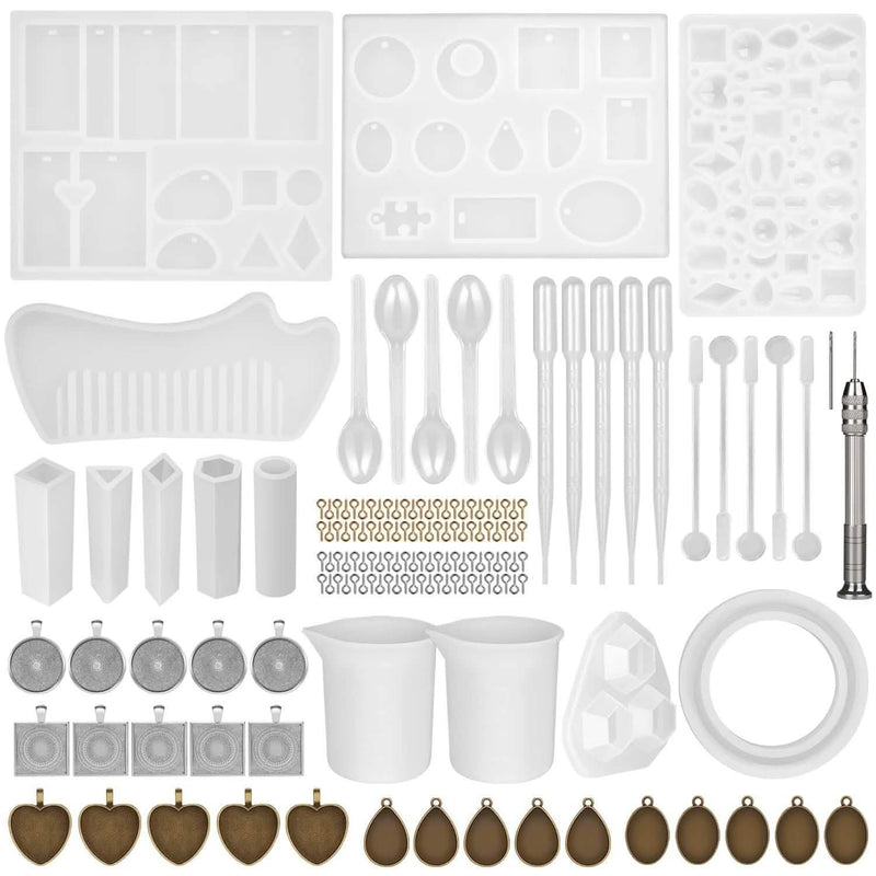 155-Piece: DIY Silicone Casting Molds Tool Jewelry Making Mould Set Everything Else - DailySale