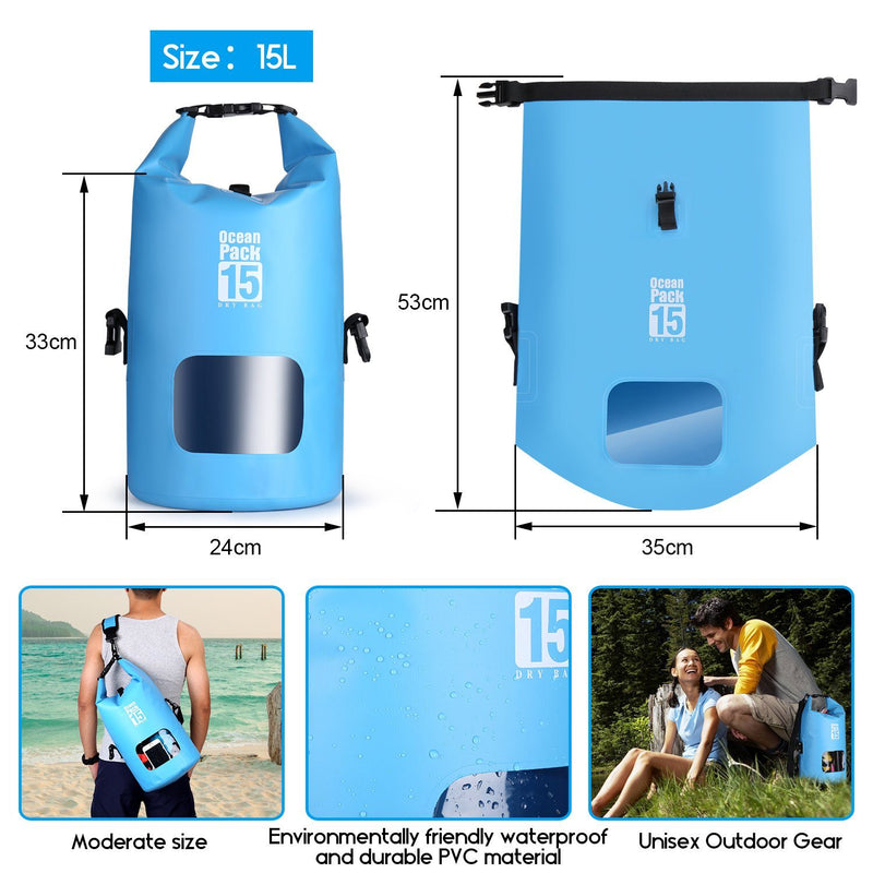 15L Waterproof Lightweight Dry Bag Bags & Travel - DailySale