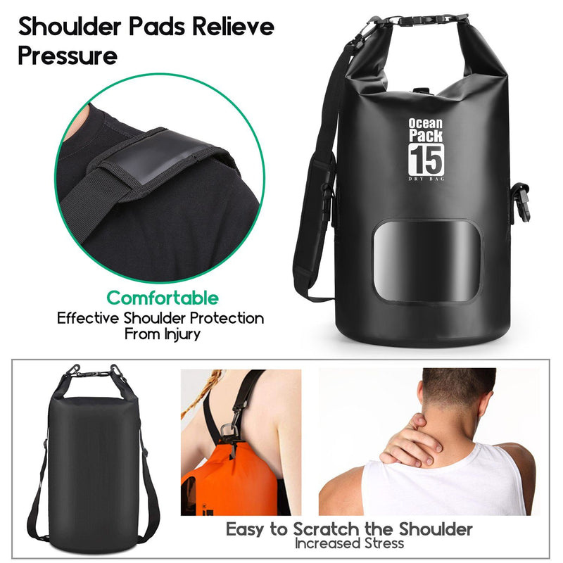 15L Waterproof Lightweight Dry Bag Sports & Outdoors - DailySale