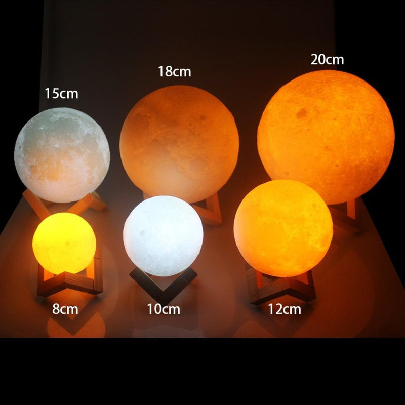 16-Color Moon Lamp with Stand and Wireless Remote Lighting & Decor - DailySale