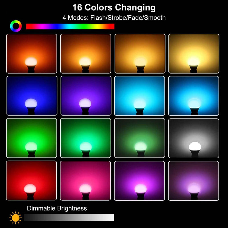 16 Colors Change LED Bulbs E27 3W RGD Dimmable Mood Lighting Lamp Lighting & Decor - DailySale