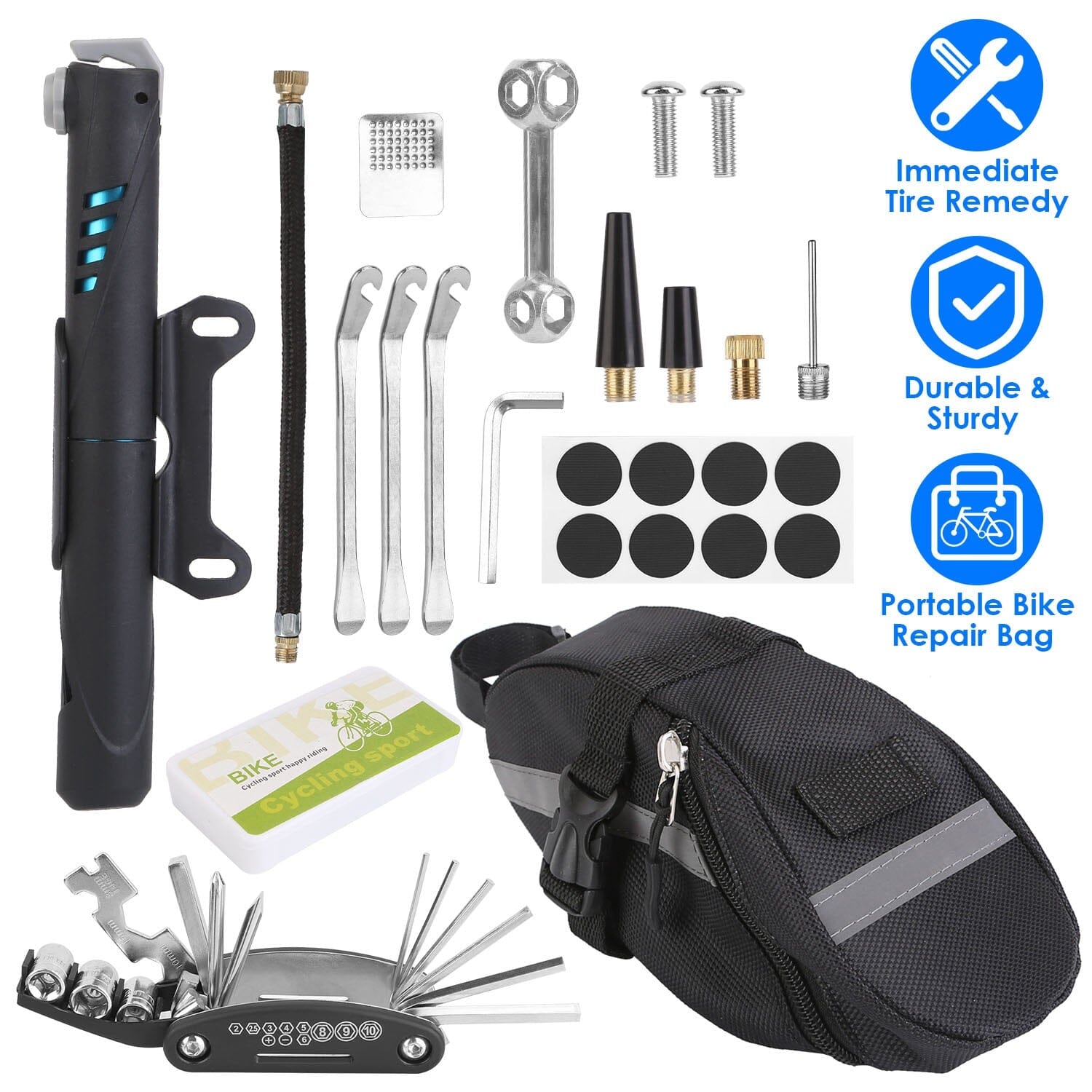 16-in-1 Bicycle Tire Repair Kit Sports & Outdoors - DailySale