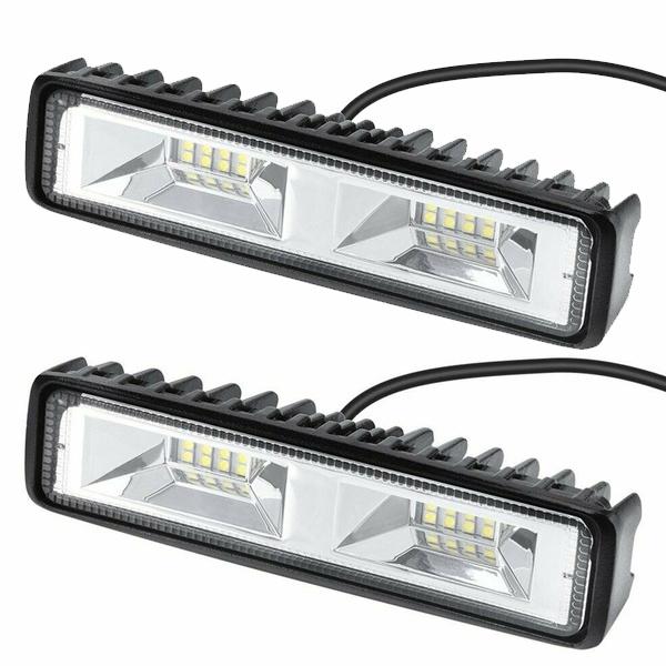 16 LEDs 48w DRL LED Work Light Driving Lamp Automotive 2-Pack - DailySale
