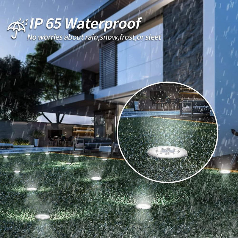 16-Pack: Outdoor Waterproof Solar Ground/Pathway Lights Outdoor Lighting - DailySale