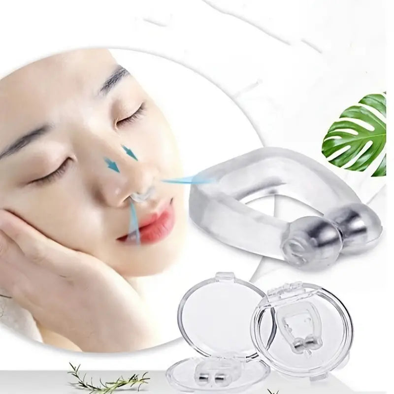 16-Pack: Silicone Magnetic Nose Clip Portable Mini Anti Snoring Wellness - DailySale