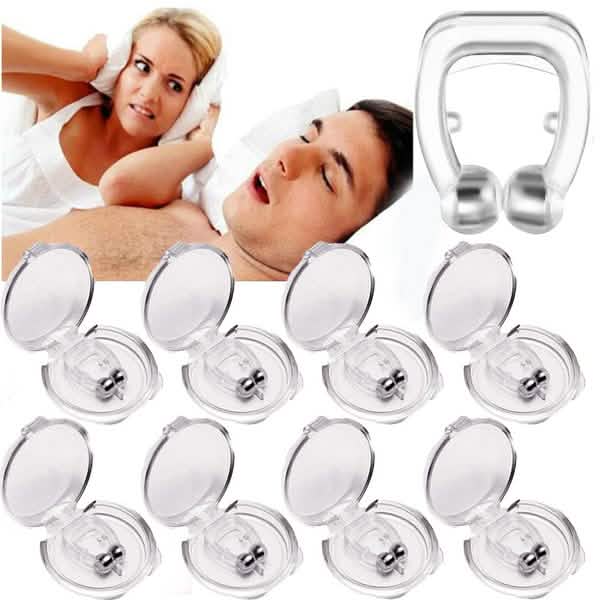 16-Pack: Silicone Magnetic Nose Clip Portable Mini Anti Snoring Wellness - DailySale