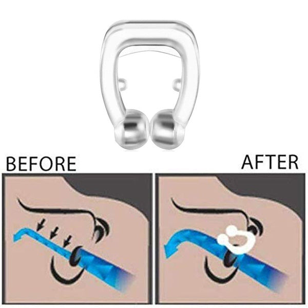 16-Pack: Silicone Magnetic Nose Clip Portable Mini Anti Snoring Wellness - DailySale