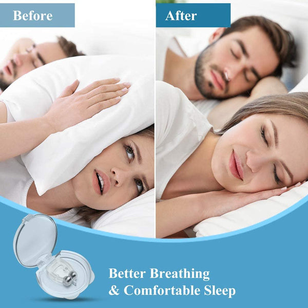 16-Pack: Silicone Magnetic Nose Clip Portable Mini Anti Snoring Wellness - DailySale