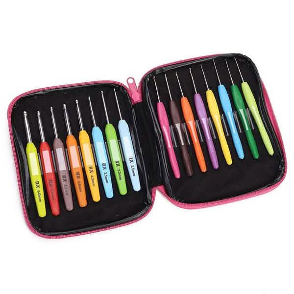 16-Piece: Colored Crochet Hooks Yarn Everything Else - DailySale