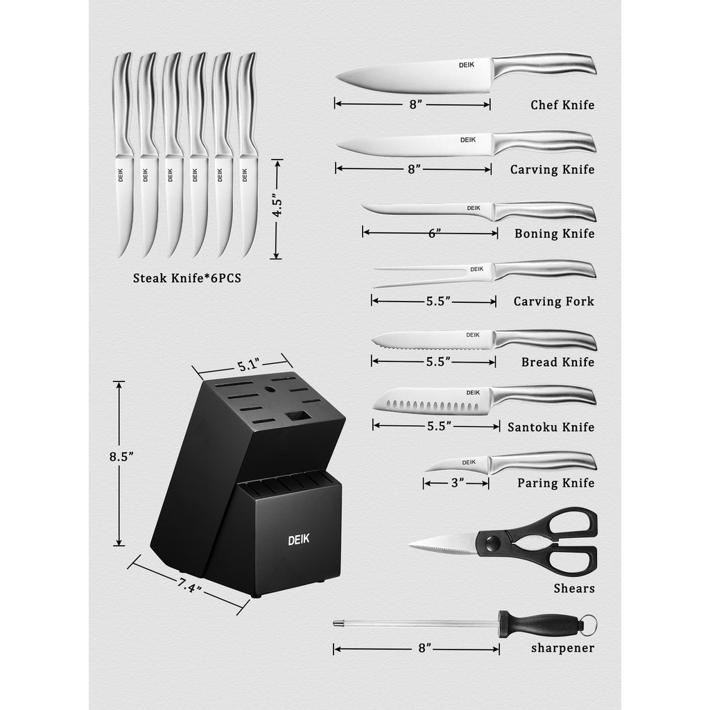 Deik 16 Piece Knife Block Set