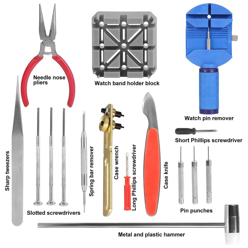 16-Pieces Set: Watch Repair Tool Kit Everything Else - DailySale
