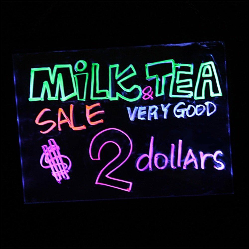 16 x 12" LED Flashing Illuminated Erasable Neon Sign Remote Message Menu Writing Everything Else - DailySale