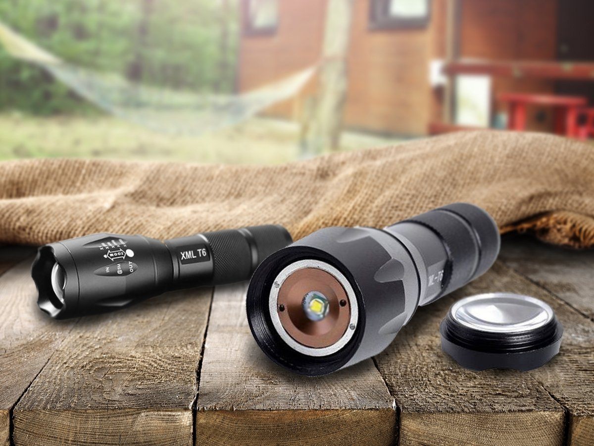 1600 Lumen Aluminum Alloy Tactical Flashlight with Zoom Sports & Outdoors - DailySale