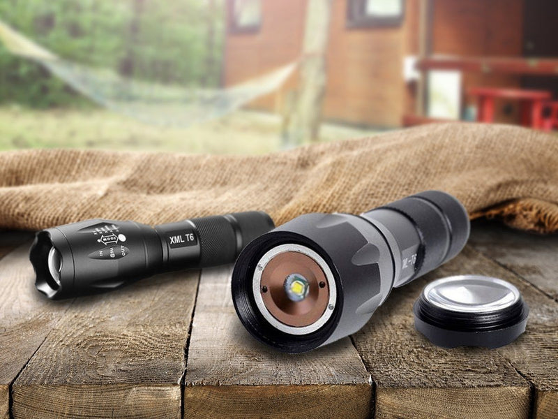 1600 Lumen Aluminum Alloy Tactical Flashlight with Zoom Sports & Outdoors - DailySale
