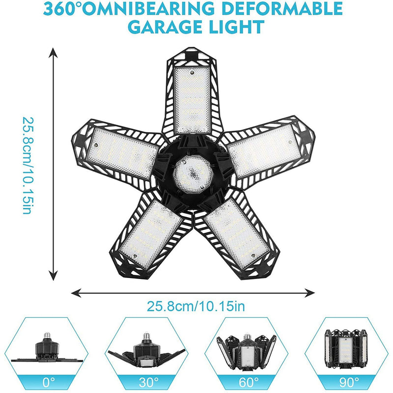 16000LM Garage Light with 6 LED Garage Ceiling Lights Panels Indoor Lighting - DailySale