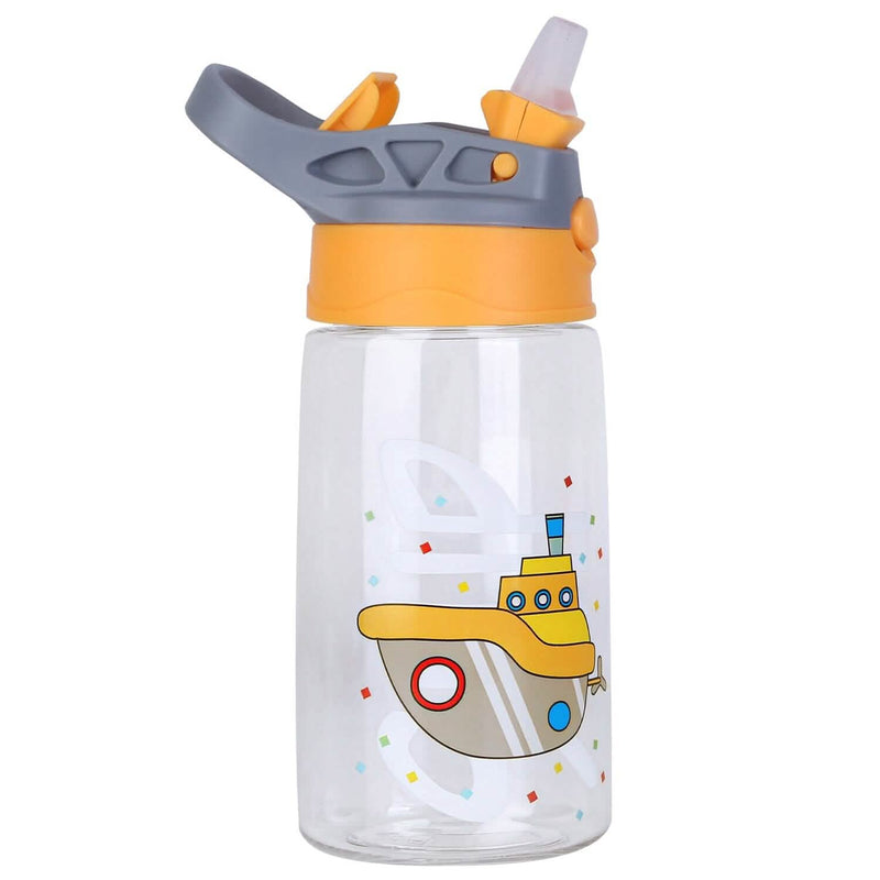 16.2oz Leak-proof Kids Water Bottle with Straw Push Button Sports & Outdoors - DailySale