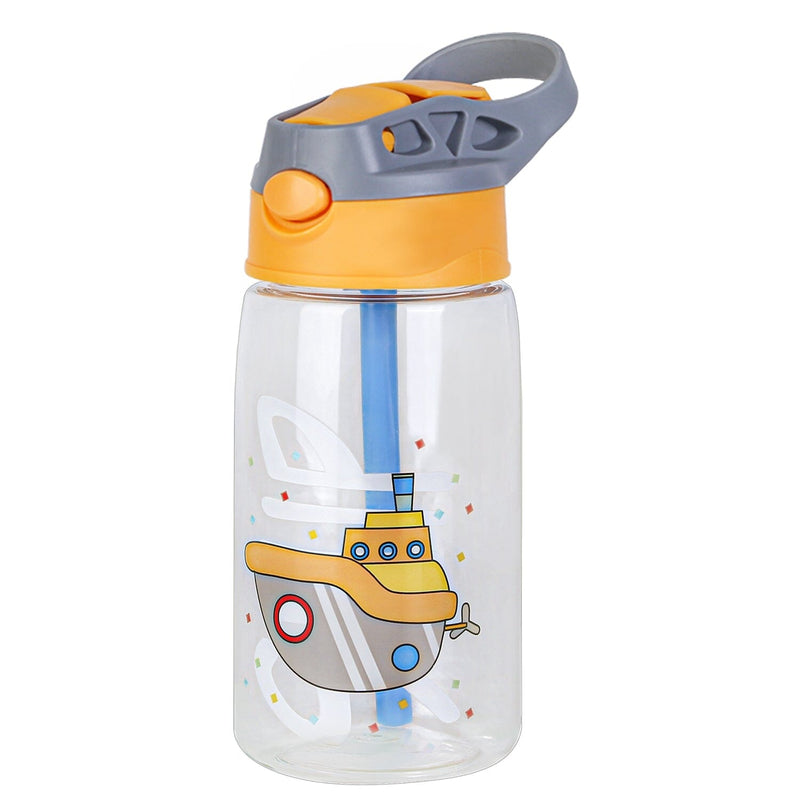 16.2oz Leak-proof Kids Water Bottle with Straw Push Button Sports & Outdoors - DailySale