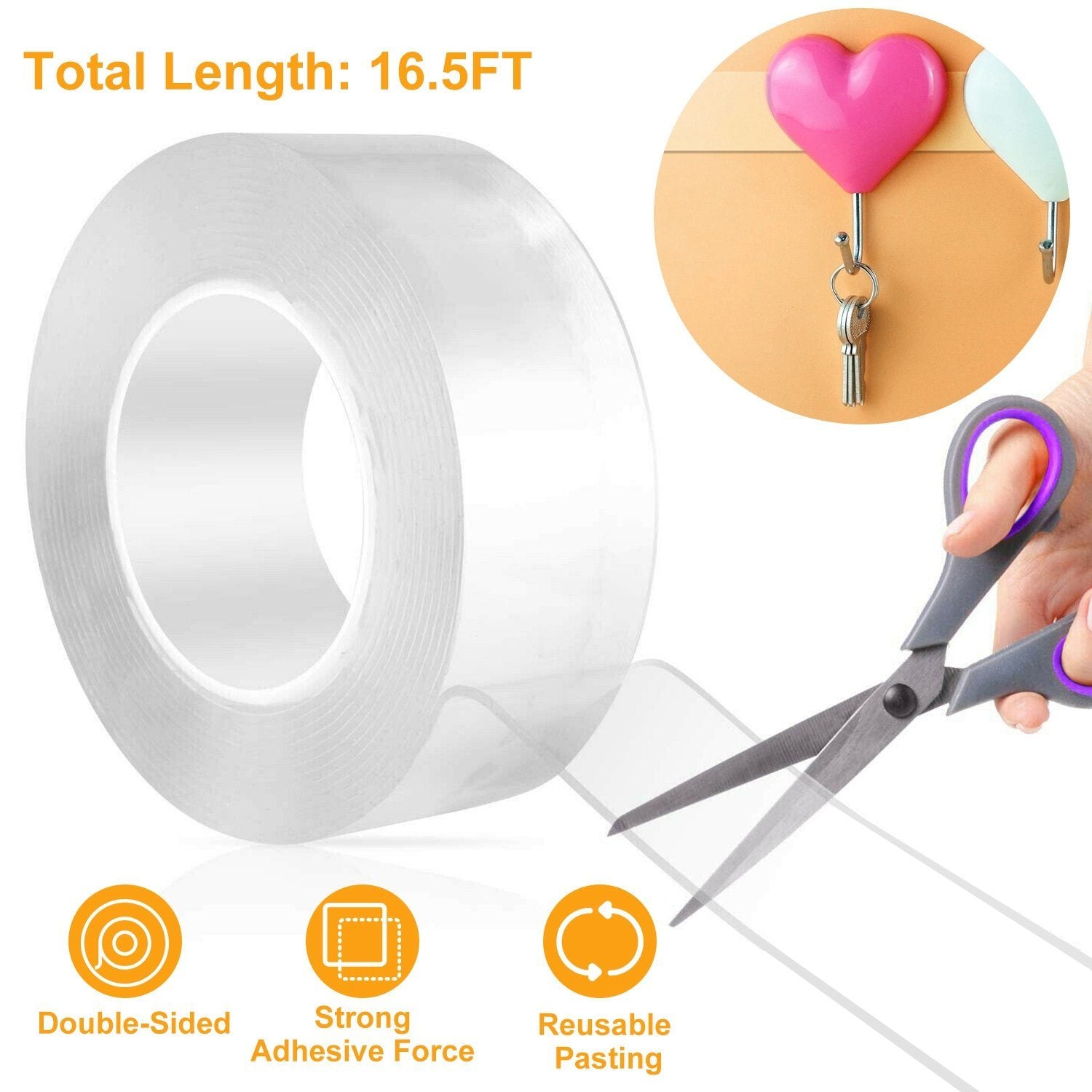 16.5FT Nano Double Sided Adhesive Tape Everything Else - DailySale